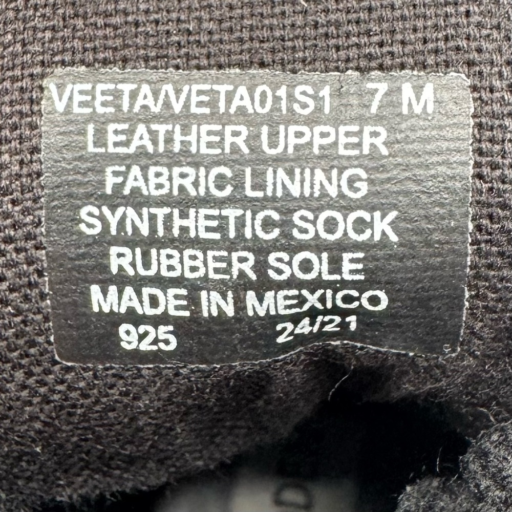 Steve Madden Veeta Black Leather Knit Lace Up Combat Boot Size 7 M - Picture 10 of 11